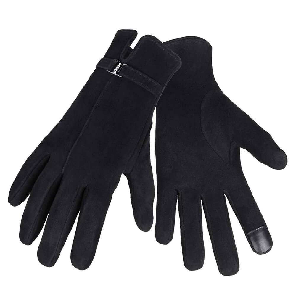 NEW SMALL OZERO Winter Gloves for Women | Touchscreen Deerskin Suede Leather Glo